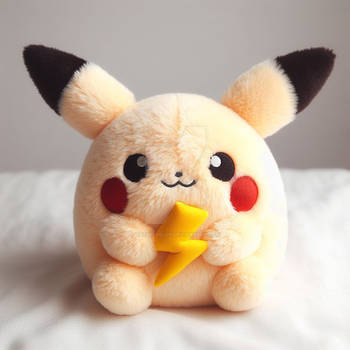 pikachu plushie fluffy cute adorable pokemon