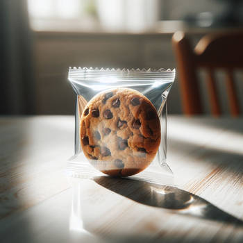 cookie in plastic packet