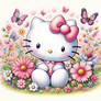 cute hello kitty with bow