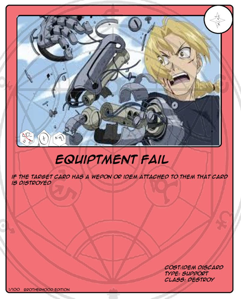Equiptment Failure Card Done By Kitsuneray-d58bnue by kitsuneray on ...