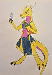 IIra the Kobold Wild Mage (Colored Pencil 1)