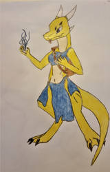 IIra the Kobold Wild Mage (Colored Pencil 2)