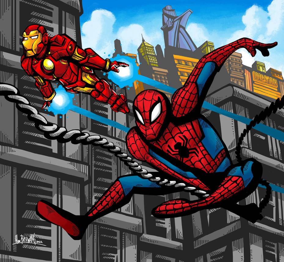 Marvel Masterpiece: Iron Man and Spider-Man by glenbw on DeviantArt