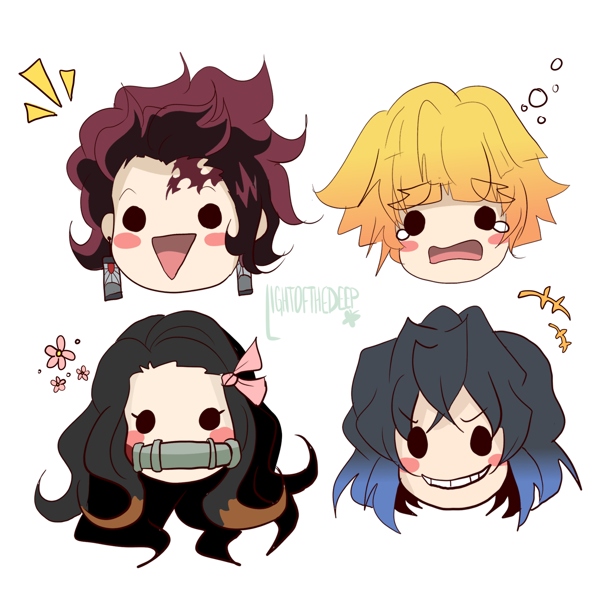 Kimetsu no Yaiba Chibis by lightofthedeep on DeviantArt