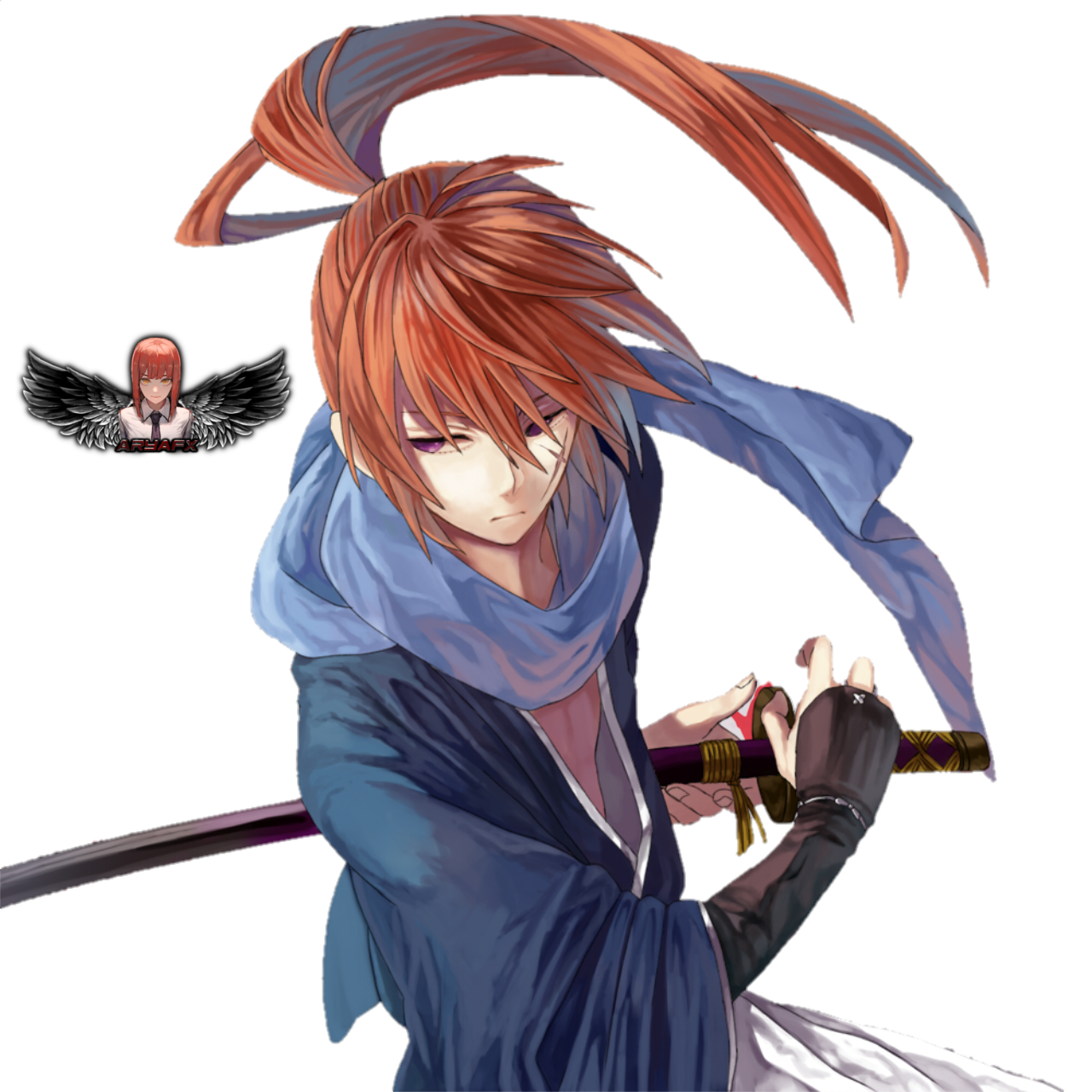 Rurouni Kenshin Himura PNG Render Samurai X by marcopolo157 on DeviantArt