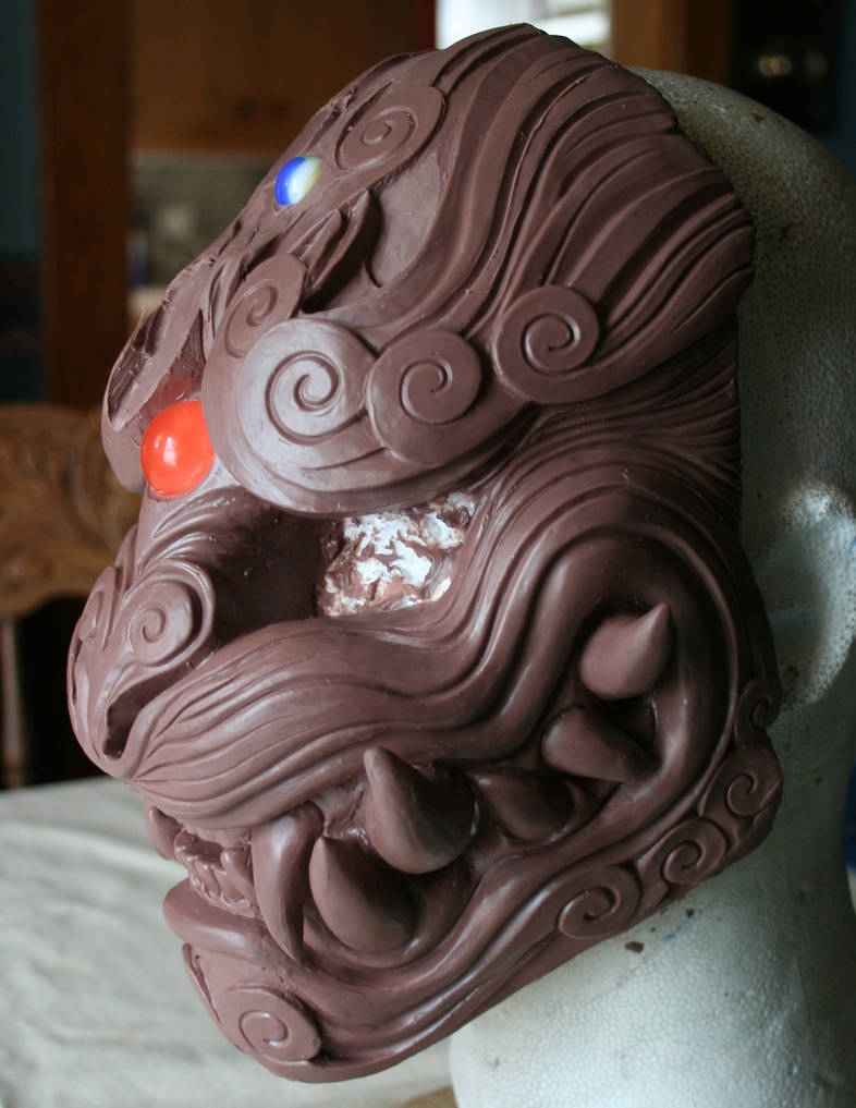 Lion of the Wind mask in progress... by mostlymade on DeviantArt