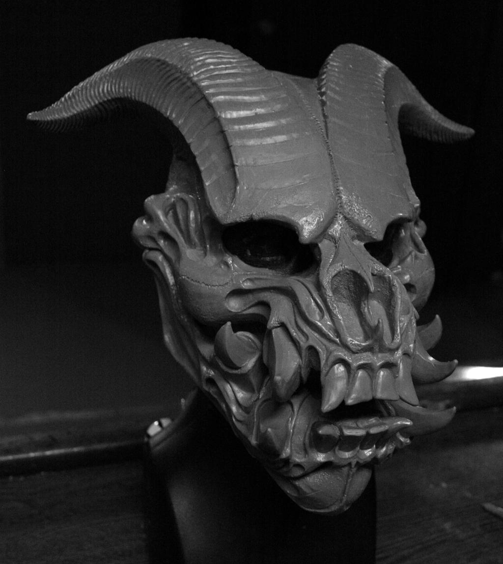 Jersey Devil Skull mask sculpt completed