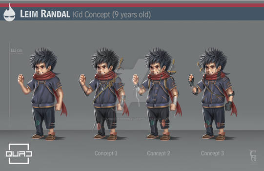 QUAD Leim Randal kid version character design