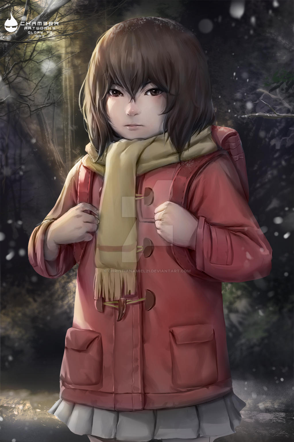 Erased - Kayo Hinazuki  Scarf by Goka-Art