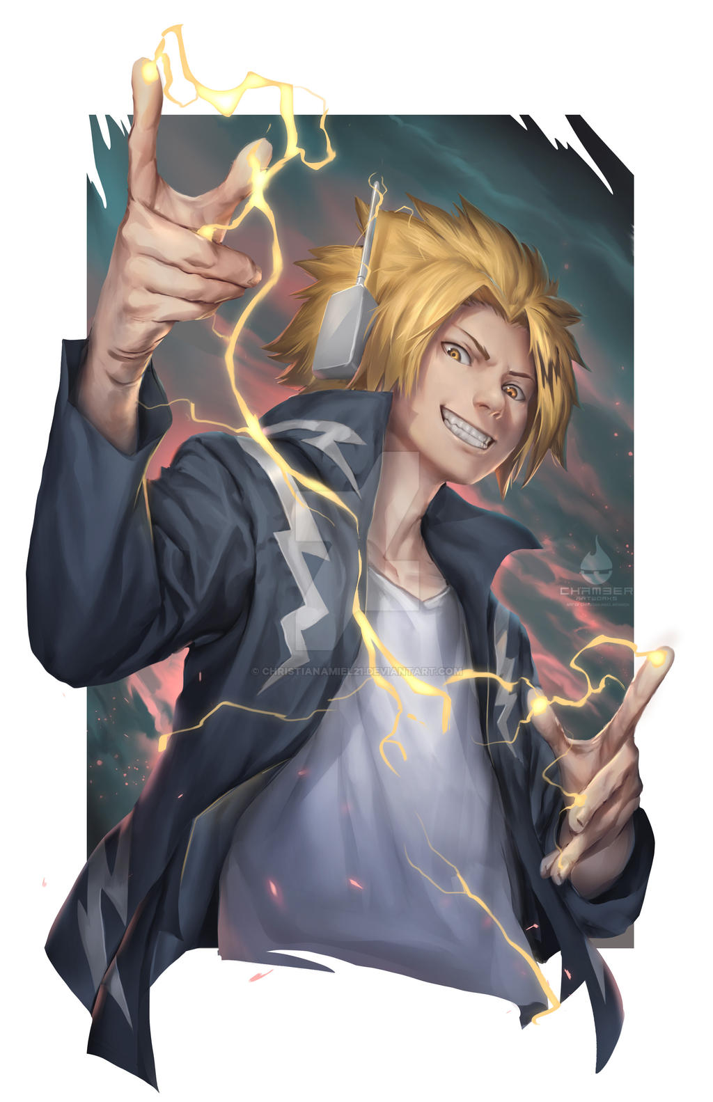 wallpapers Denki Fanart Denki My Hero Academia Characters kaminari denki fanart by