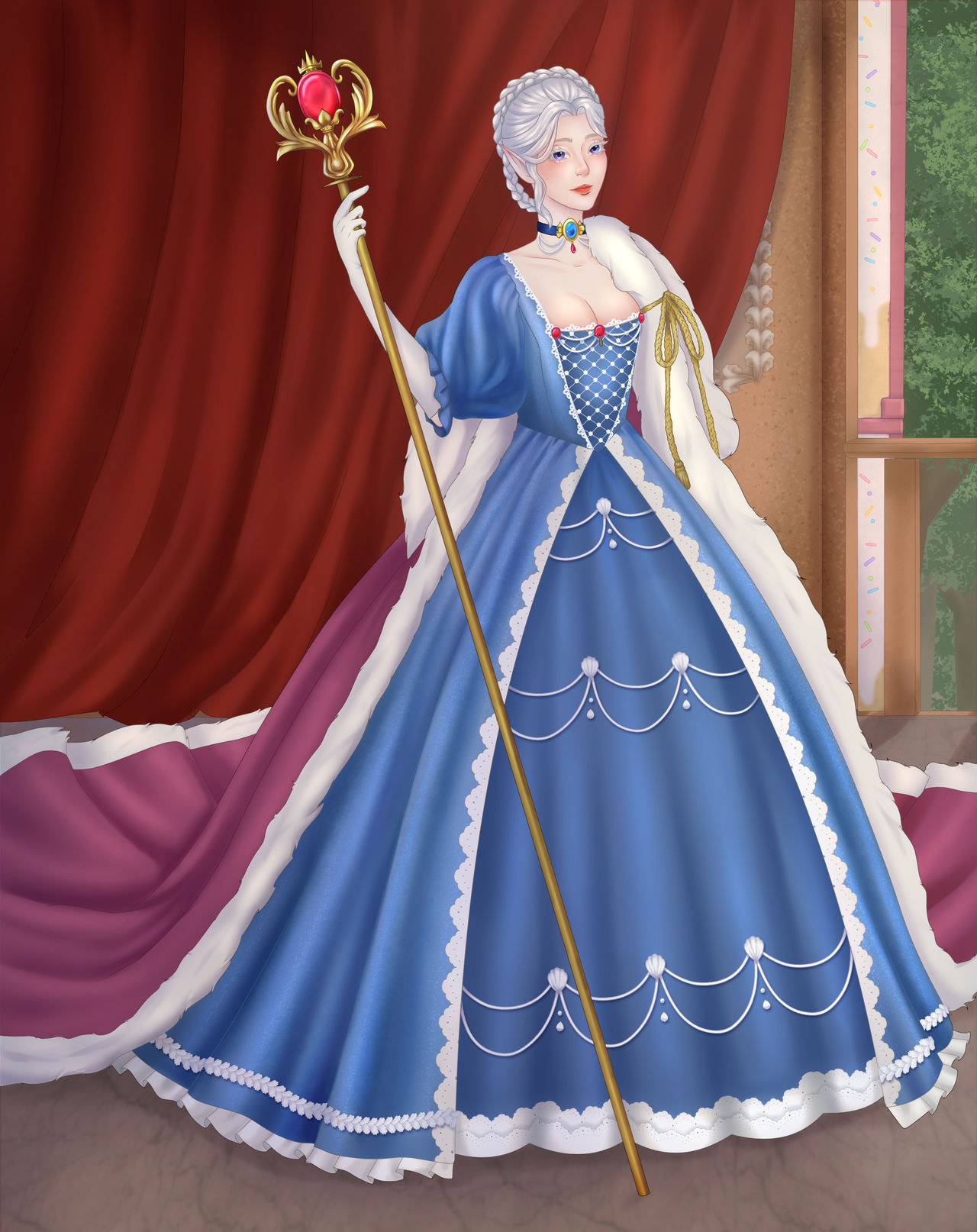 Frostine with Staff Portrait by akaanika on DeviantArt