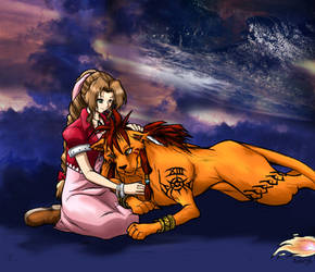 Aeris and Red XIII .:FFVII:.