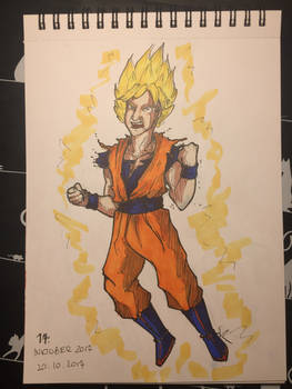 Inktober Day 17 - Goku