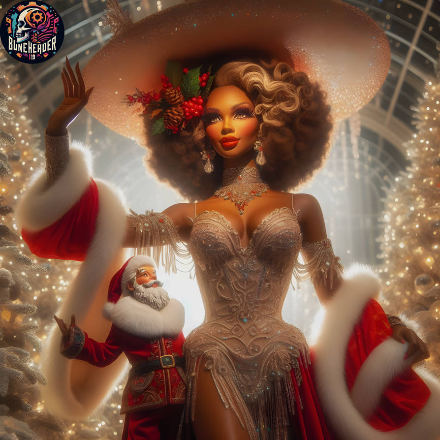 Miss Santa says goodbye to Mr. Claus by boneheader19 on DeviantArt