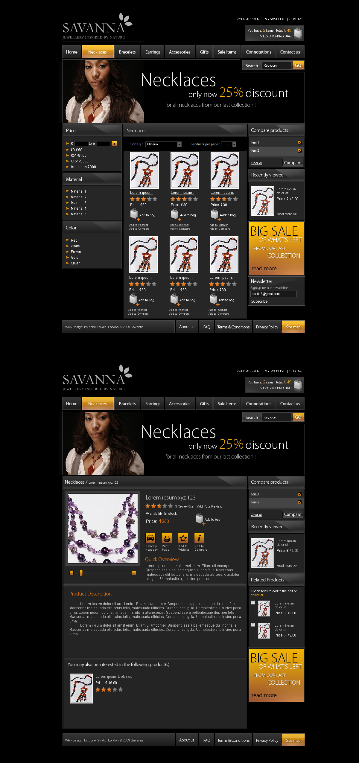 Savannahaye jewellery