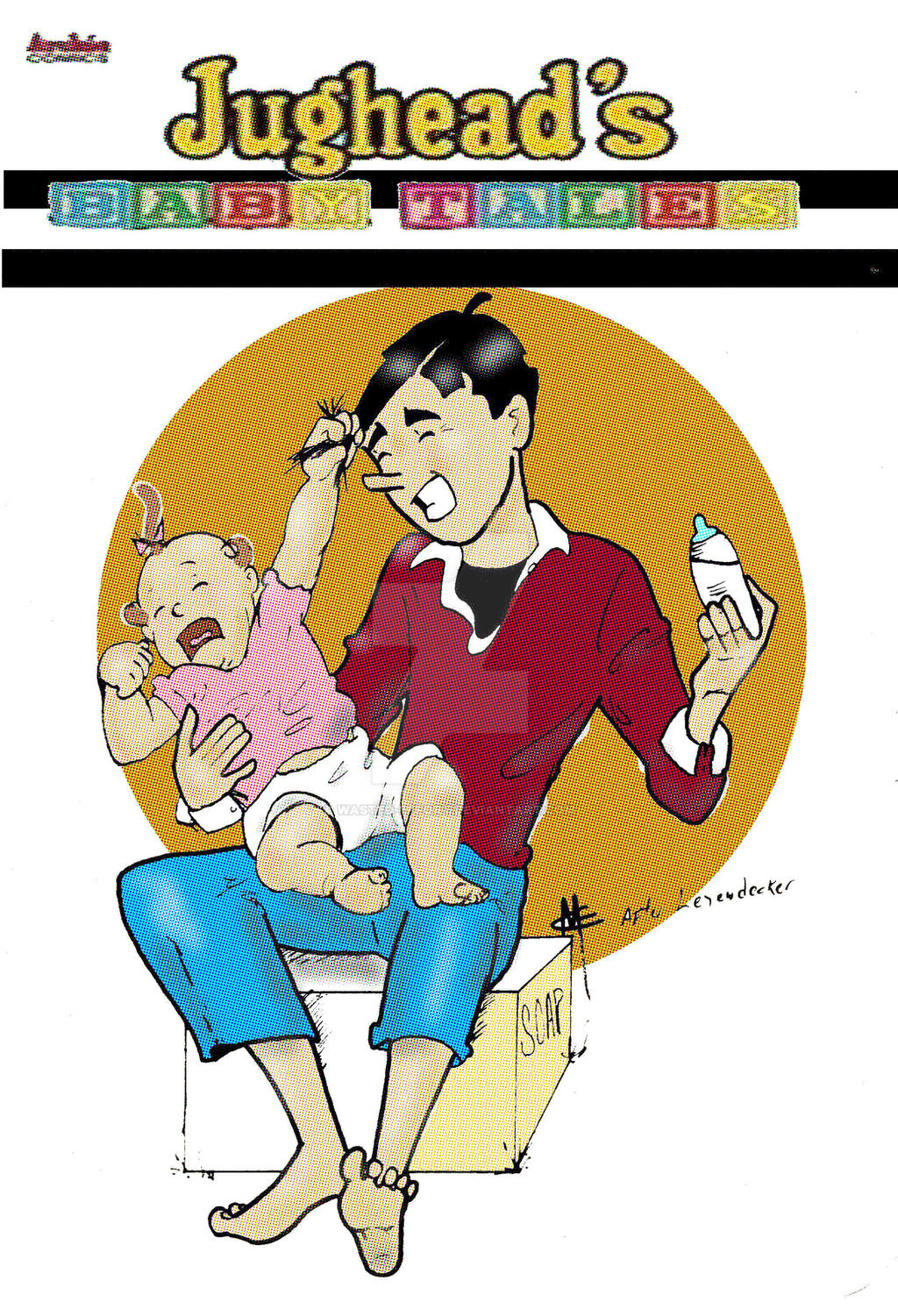 The Baby Sitter after Leyendecker