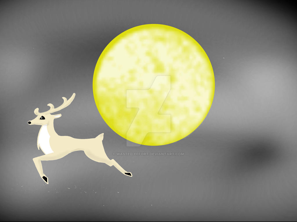 Deer One Moon Light Deer
