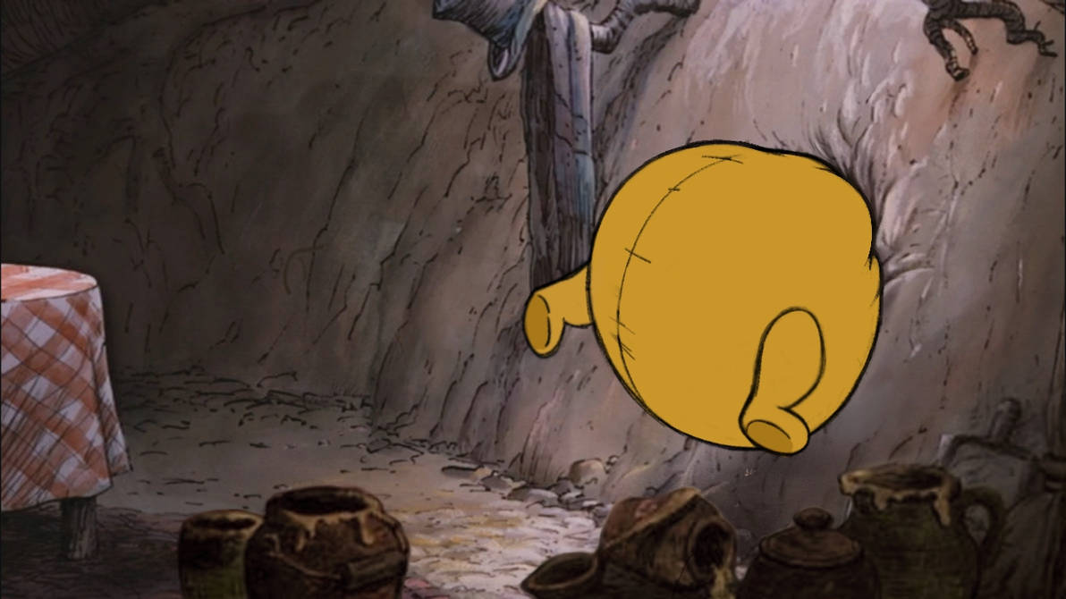 Pooh stuck in Rabbit's house by Roffins on DeviantArt