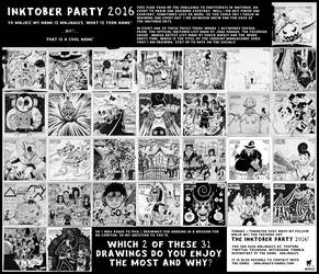 INKTOBER PARTY 2016 - WHICH 2 YOU ENJOY THE MOST!?