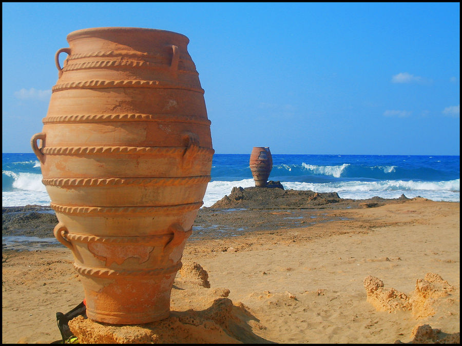 Amphoras on the sea