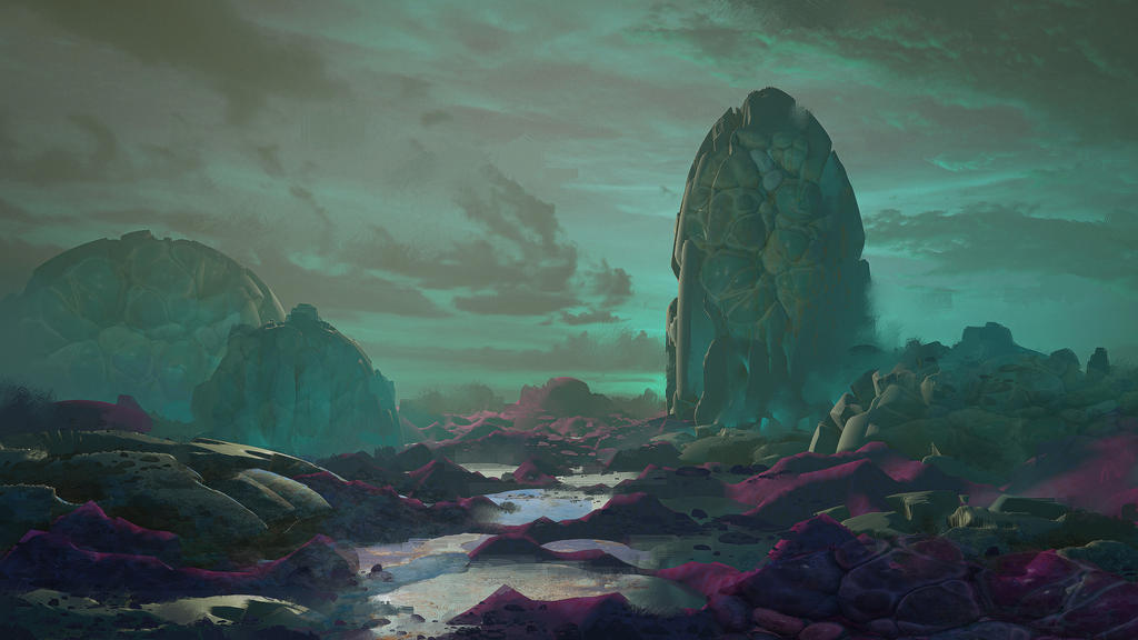 Alien Theme Environment Alien Environment by VincentiusMatthew on DeviantArt