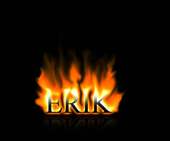 'Erik' Flame Text