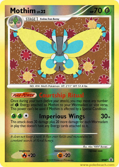 mothim pokemon card Buy Rare | Brilliant Stars Attack 1 Shiny Mothim Fake Card (Refractor