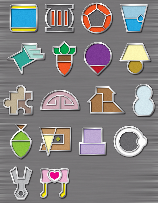 Free-To-Use Custom Pokemon Gym Badges II