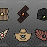 Fakemon: Coal and Sandstone Badges (Set of 8)