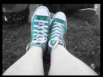 Green shoes