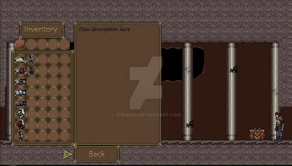 inventory menu GUI WIP judgement project by ffman22 on DeviantArt