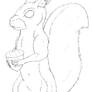 Squirrel Lineart