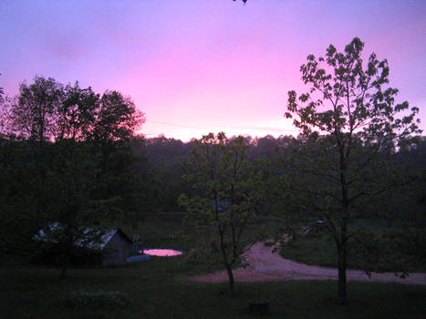 Sunset over the western hills