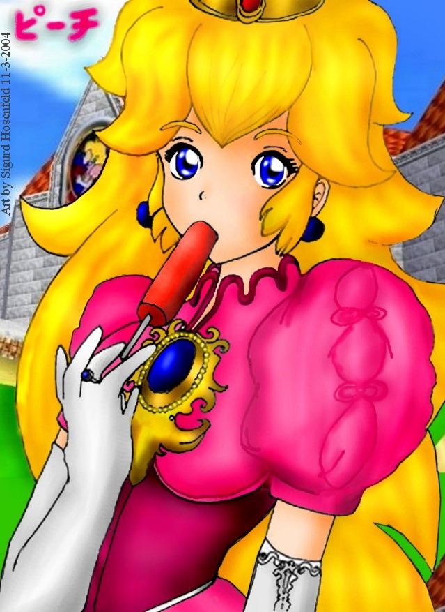 Princess Peach with a Lollipop