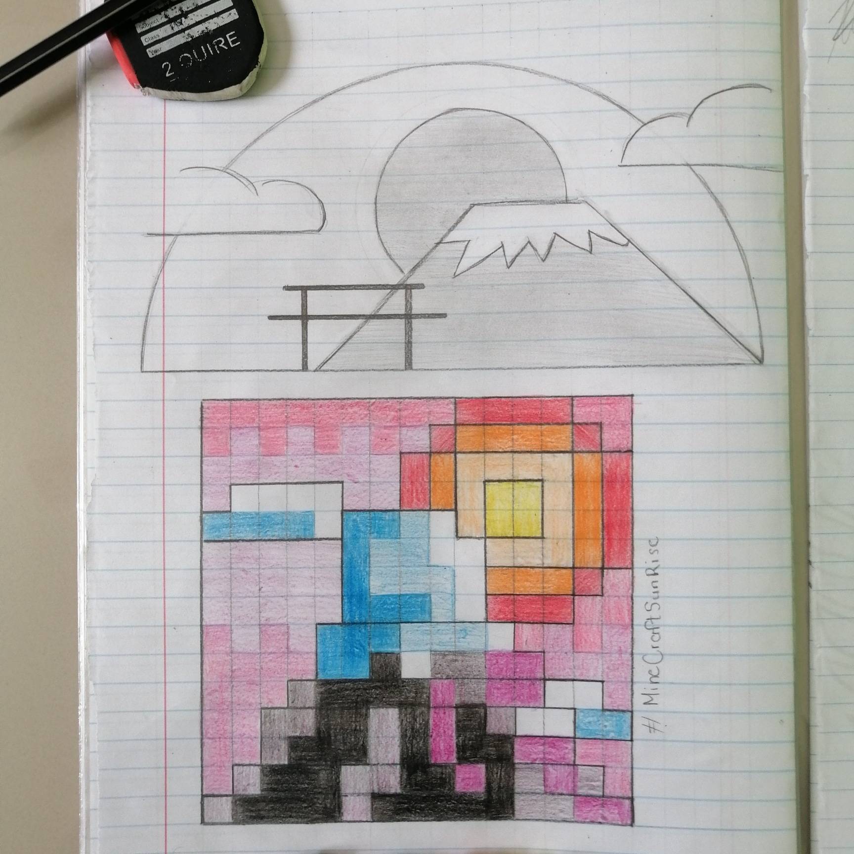 Minecraft Drawings On Graph Paper
