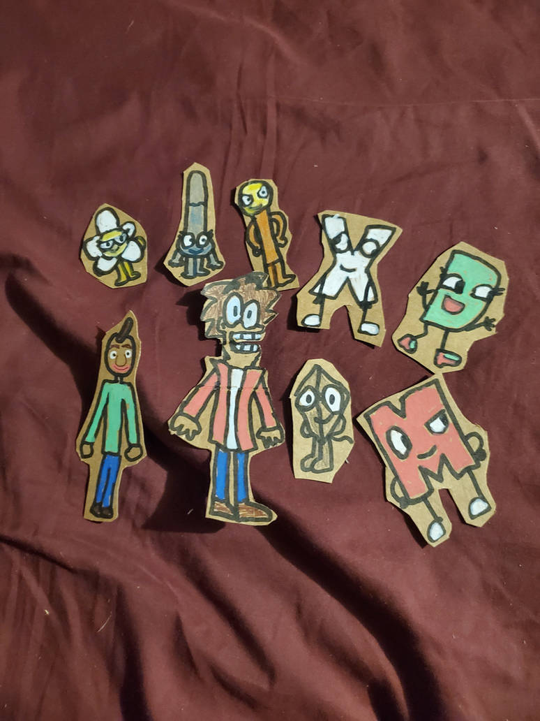 Paperweight Character 9 cardboard characters by alphabet1224 on DeviantArt