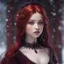 Redhead princess of winter