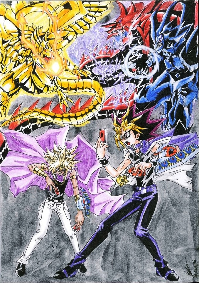 Yami Yugi vs Yami Marik (redraw)