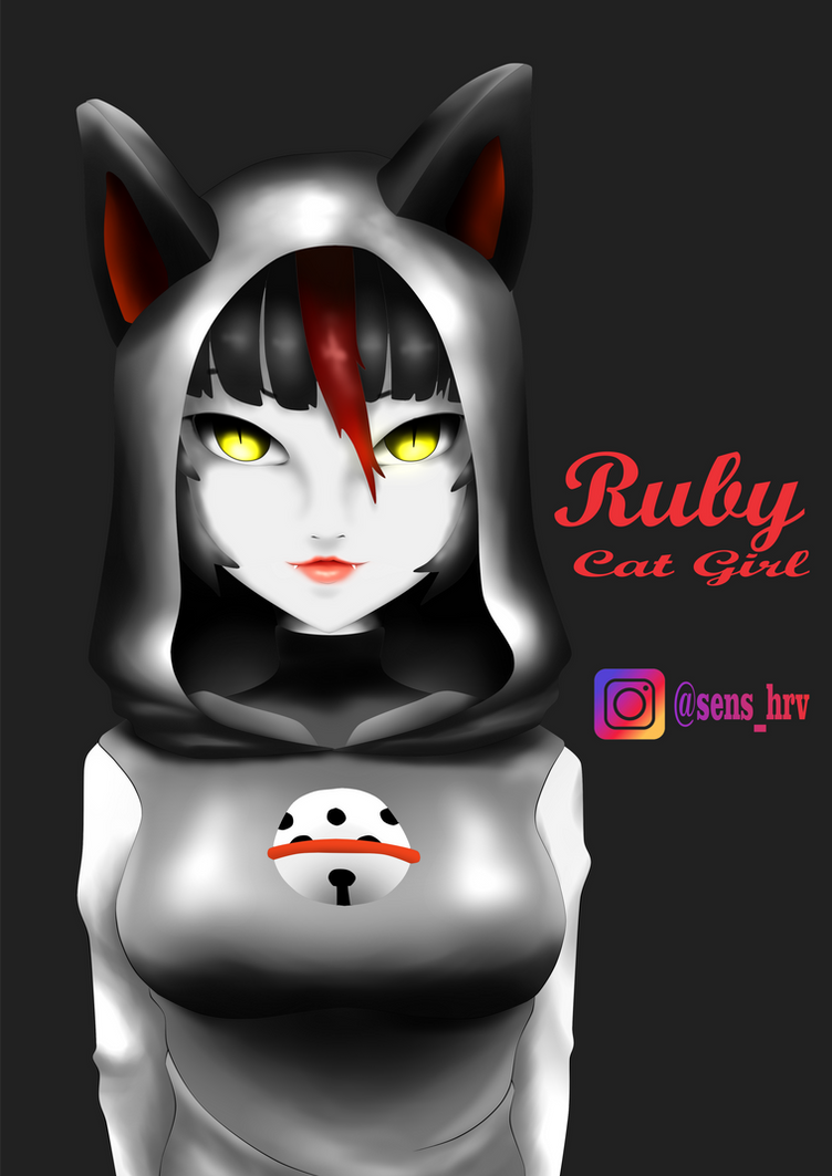 Ruby Cat Ml Fan Art Ruby Cat GIRL skin from ML:BB by HervSENA on DeviantArt