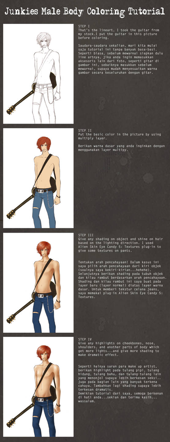 Body Color Tutorial Men Male Body Coloring Tutorial by BlackAppleStudio on DeviantArt