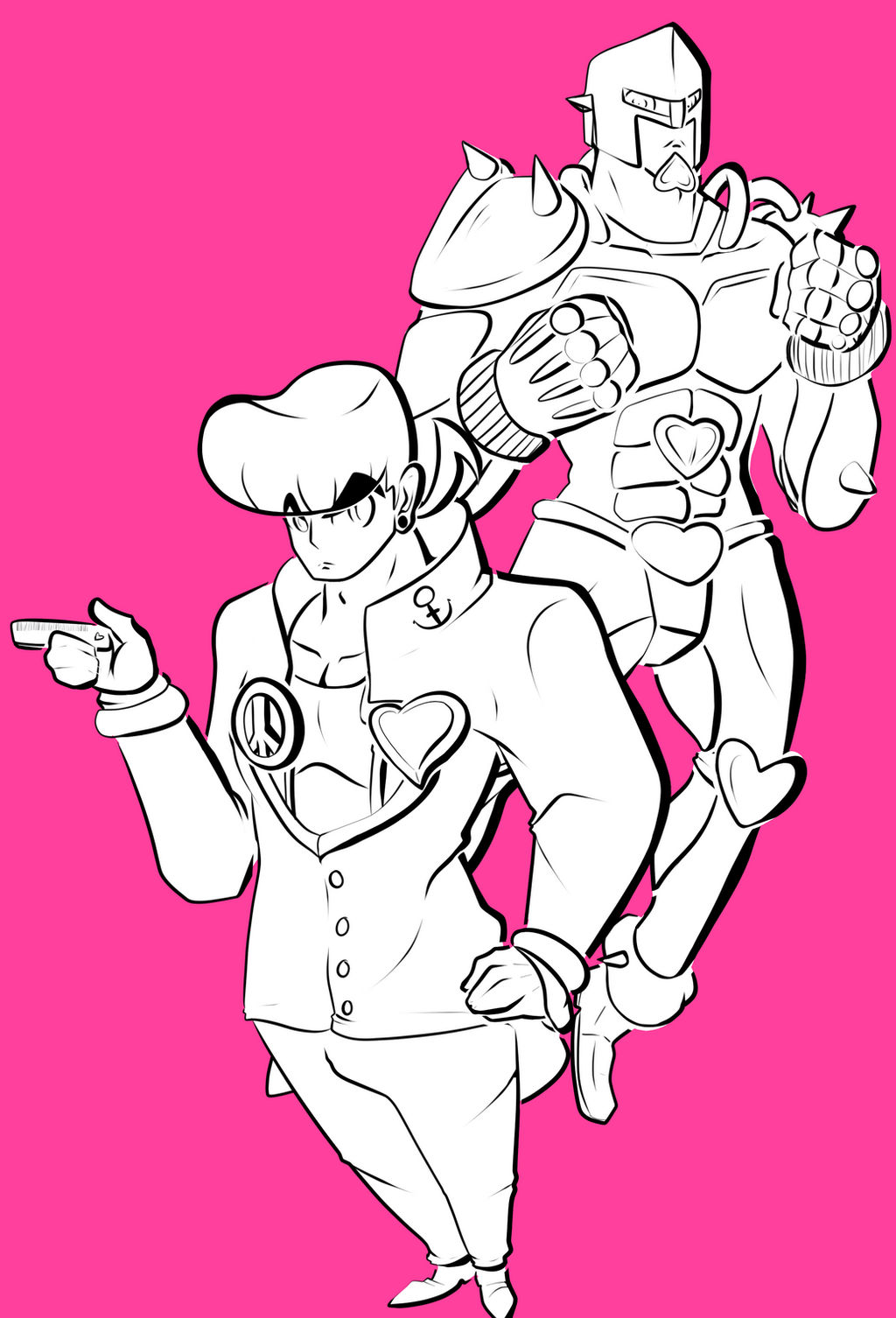 Josuke Cd josuke and CD bw by Korromon on DeviantArt
