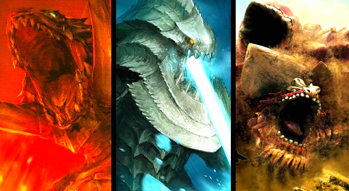 Three monster gods by jaxsnelling on DeviantArt