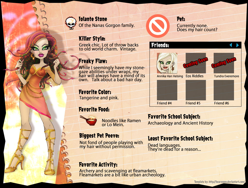Monster High Template Iolante by frisket17 on DeviantArt