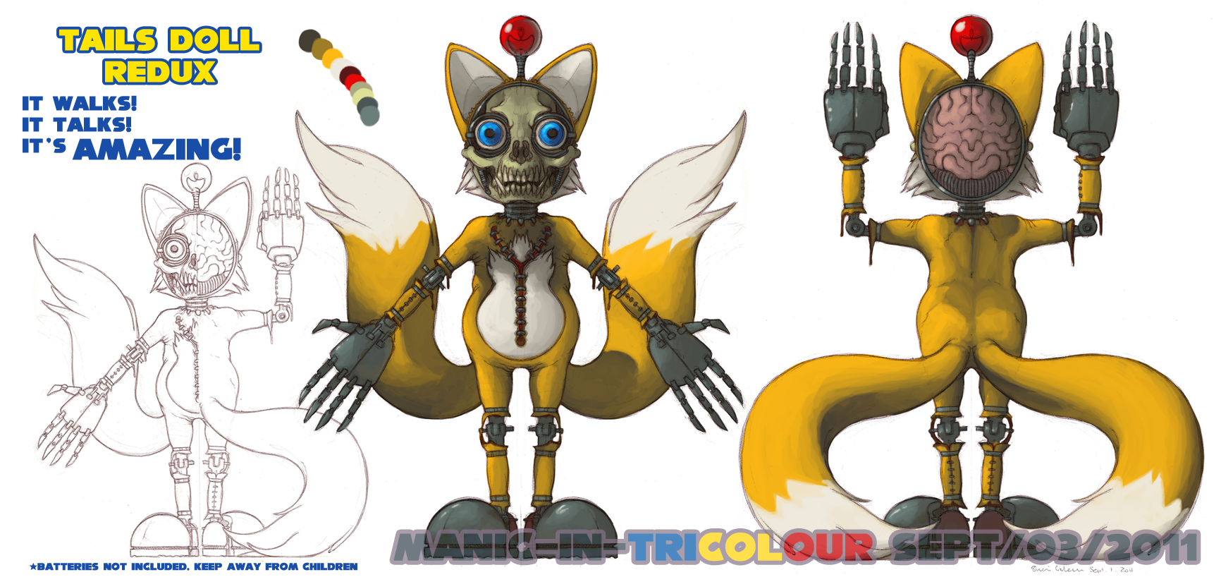 tails and tails doll (sonic) drawn by evan_stanley