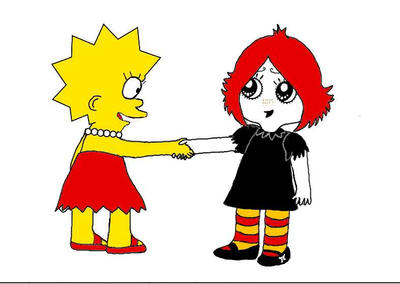 Lisa Simpson and Ruby Gloom