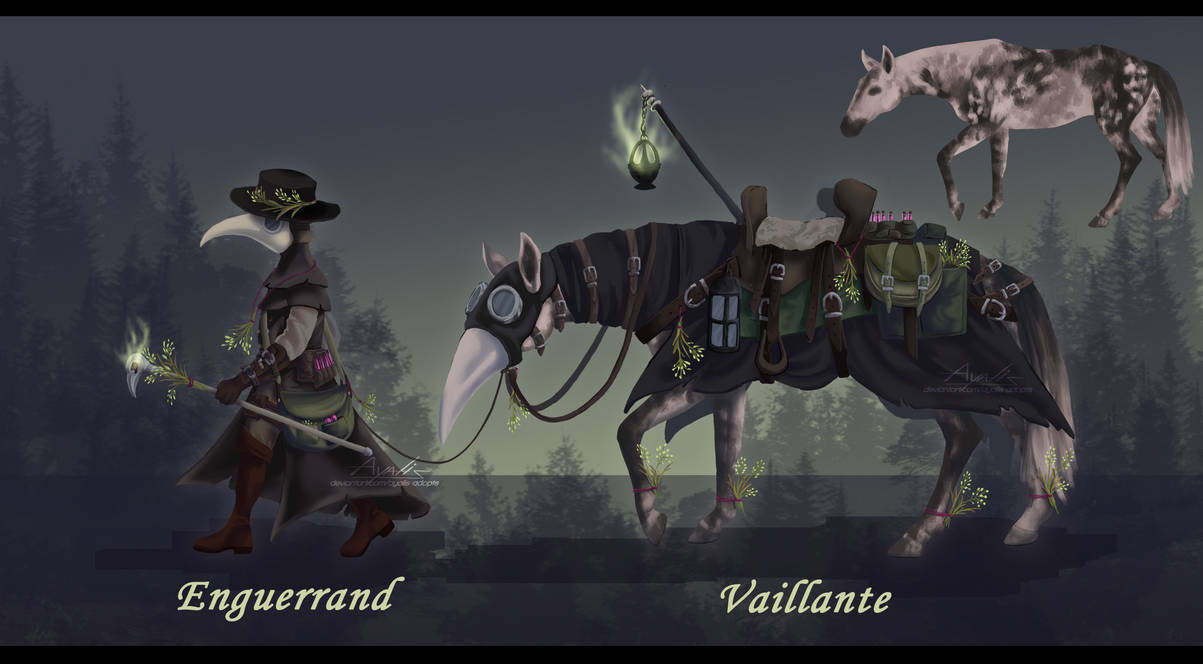 -CLOSED- Mount and rider adopts #1: Plague doctors by Ayalis-Adopts on ...
