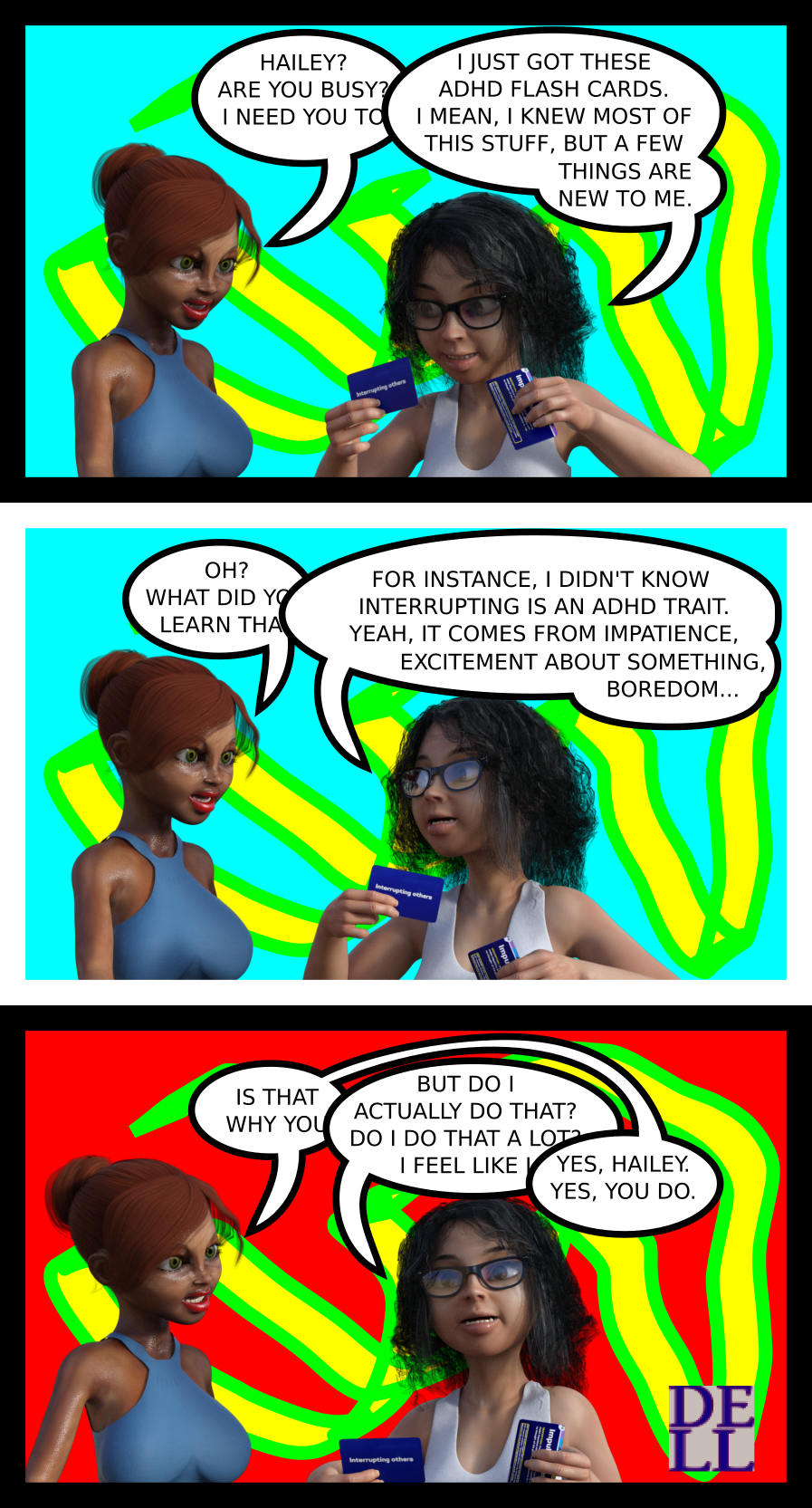 Adhd Deviantart ADHD Traits Cards by dellcartoons on DeviantArt