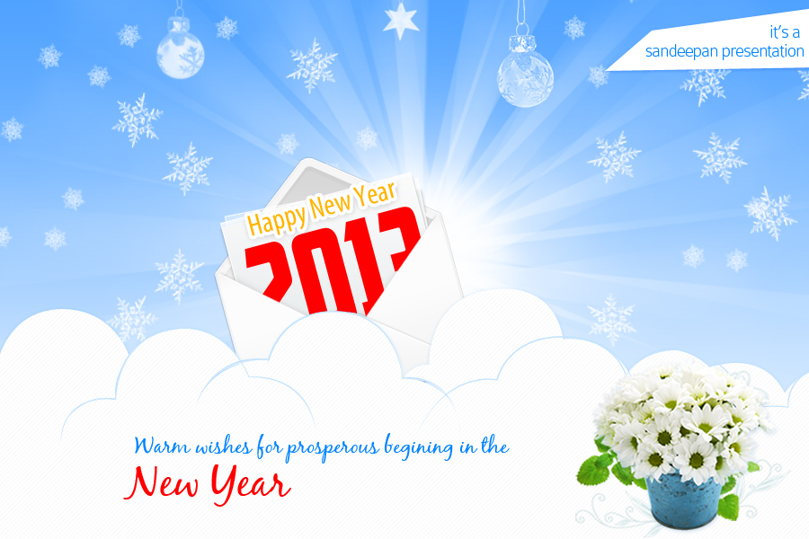 New year greeting e-card