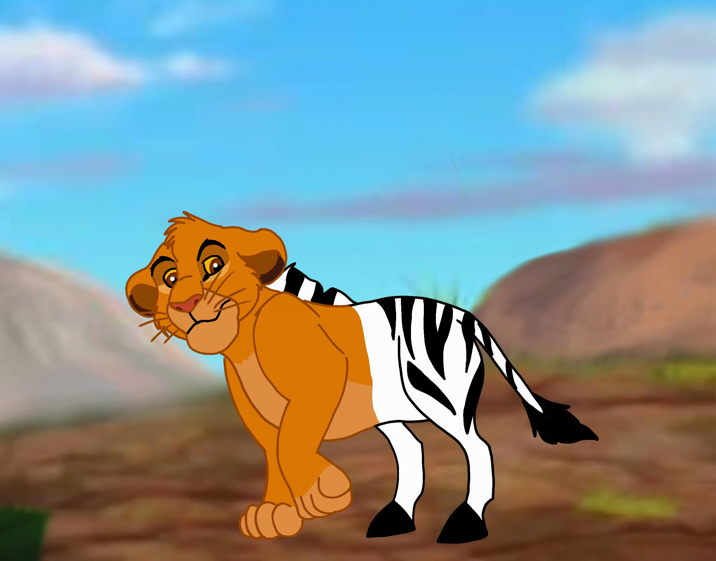 Simba the Lion Zebra by StuffAlso on DeviantArt