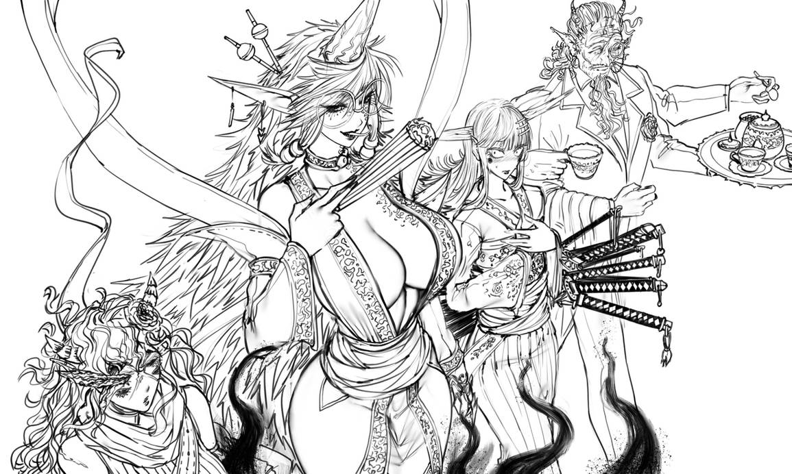 Osumihime and Hannyagozen by TheGoldenSmurf Osumihime and Hannyagozen by TheGoldenSmurf